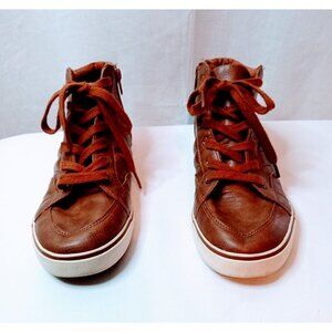 Cat and Jack Boy's Faux Leather Tan Sneakers